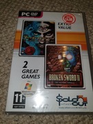 BROKEN SWORD 1 + 2 I II PC NOWA W FOLII UNIKAT DLA KOLEKCJONERA ANGIELSKA