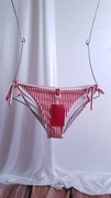Czerwone Wiązane Majtki Kąpielowe Esprit S 36 M 38 – Retro Bikini, Sexy