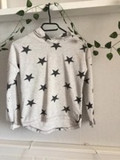 H&M. Rozmiar 134/140 Jasnoszara cienka bluza z kaputrem bez kieszeni