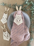 Serwetnik makrama Wielkanoc króliczek boho królik 