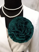 Zielona broszka ozdoba przypinka spinka 