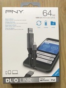 Pendrive 64GB PNY Duo-Link USB i Lightning, nowy