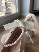 Buty na obcasie Mary Jane, rozmiar 36, w kolorze białym