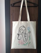 Eko torba ręcznie malowana torba materiałowa zakupowa shopper bag handmade