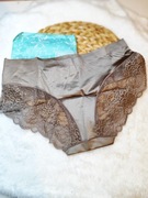 Bielizna kolor szampański nowe majtki 44 XXL figi koronką koronkowe gładkie