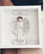 Aniołek w ramce 3d Pamiątka Pierwszej Komunii Świętej Chrztu Świętego