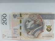 Polska 2015 - banknot - 200 złotych - seria AA