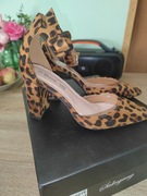 Sandały damskie wiązane na kostce w panterkę rozm.36. Nowe!!+Gratis!! 