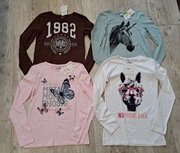 T-shirty/ bluzki dziewczęce dł rękaw - 4 szt. - rozm 158/164