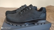 Ecco Rugged Track wodoodporne czarne skórzane buty bez szwu 44 wkładka 28,5