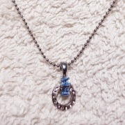 Naszyjnik Wisiorek Zawieszka Kółko z cyrkoniami na Łańcuszku