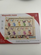 Drewniana magnetyczna układanka labirynt