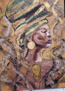 obraz olejny portret kobiety + struktura 70 x50