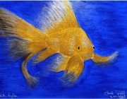 "Złota Rybka" Ręcznie zmalowana.