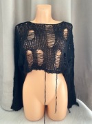 sweter przetarcia dziury alternative goth opium alt  