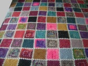 narzuta pled koc 220 x 165 wielkie barwne rękodzieło na szydełku