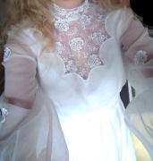 Sukienka ślubna boho klasyczna biała lata 90-te