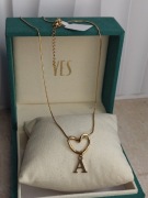 Nowy Naszyjnik Stal Chirurgiczna literka A i serce