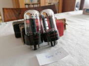 Lampy elektronowe Silvertone chrome top 6SN7GTB dobrana para NOS NIB (4)