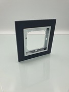 Magic Ramka pojedyncza Czarny mat + chrom Timex-elektro