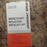 Kontakt Simon wkrętkowy wyłącznik instalacyjny GHS101L 16A 10 szt.