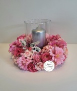 Stroik wiosenny Wielkanocny z miejscem na świecę. Rękodzieło!