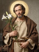 Obraz Święty Józef 50x70 cm | Matowe płótno | Dekoracja religijna