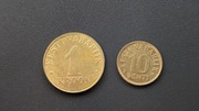 Monety z Estonii 1 Korona i 10 Senti