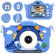 APARAT CYFROWY FOTOGRAFICZNY DLA DZIECI 40Mpx KAMERA ZABAWKA GRY+KARTA 64GB