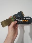 Pas taktyczny wojskowy turystyczny cordura coyote khaki klamra z blokadą