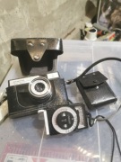 Aparat fotograficzny vintage smiena symbol plus światłomierz leningrad 7