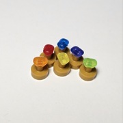 Klocki Lego kamienie nieskończoności z podstawkami