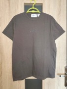 428. Brązowt t-shirt damski z napisem miło(ść) rozmiar M/L