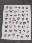 Naklejki na paznokcie samoprzylepne sanrio kuromi 