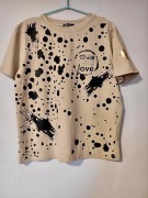 T-shirt damski O’LB beżowy oversize bawełna M L XL