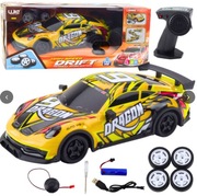Auto Sportowe Zdalnie Sterowane RC Podświetlana Karoseria Drift Żółty