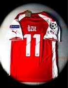 (L) Mesut Özil #11 Arsenal 2014/2015 Nowa Jersey Czerwona Biała Koszulka