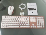 Zestaw klawiatura i mysz Jelly Comb, biało-różowa