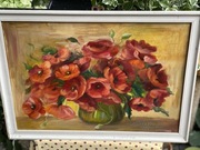 Apolonia Szczęsna obraz olejny maki 1956