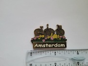 Magnes na lodówkę - 412f. AMSTERDAM Holandia METALOWY