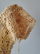 Chustka ażurowa bandana ok 57x27 wanilia 