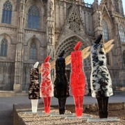 Ręcznie robiony szklany anioł z 24-ct. złotem