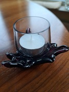 Świecznik na tea light szkło ręcznie dmuchane