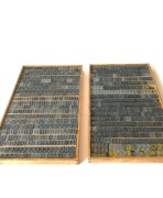 Czcionka drukarska, dwa duże pudełka, nr 3