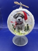 Bombka3d Z  ręcznie wykonanym Sznaucer miniaturowy 