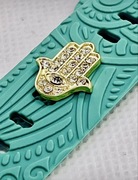 Charms ozdobny “Ręka Fatimy” na pasek zegarka – złoty z cyrkoniami