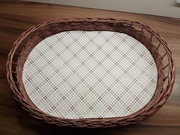 Jes Collection wiklinowa taca + kubek w kratkę swięta mikołajki