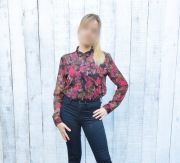 Koszula mgiełka Monki S 36 luźna zwiewna w róże kw