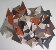Skóra Trójkąt Trójkąty (70 sztuk) Licowa Włoska Patchwork