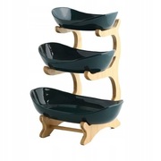 Patera na owoce i przekąski zielona